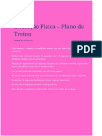 Plano de Treino EF - 8 A 12 de - Fevereirogo Teixeira