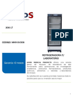 Refrigeradora P-Laboratorio 6 - 8 °c de 306 L. MKR-5V306