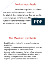 Monitor Hypothesis