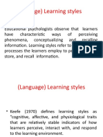 Language) Learning Styles