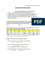 Geometrie Klassenarbeit