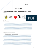 TEST OCTOMBRIE  - CLASA I