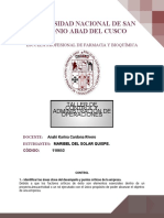 Universidad Nacional de San Antonio Abad del Cusco Escuela Profesional de Farmacia y Bioquímica Taller de Control y Administración de Operaciones