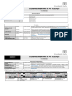 Calendário UNB Pós-Graduação 2022.2