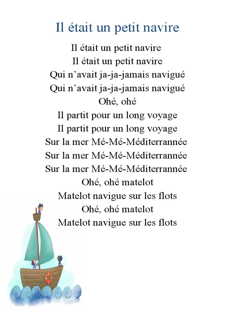 il était un petit navire partition