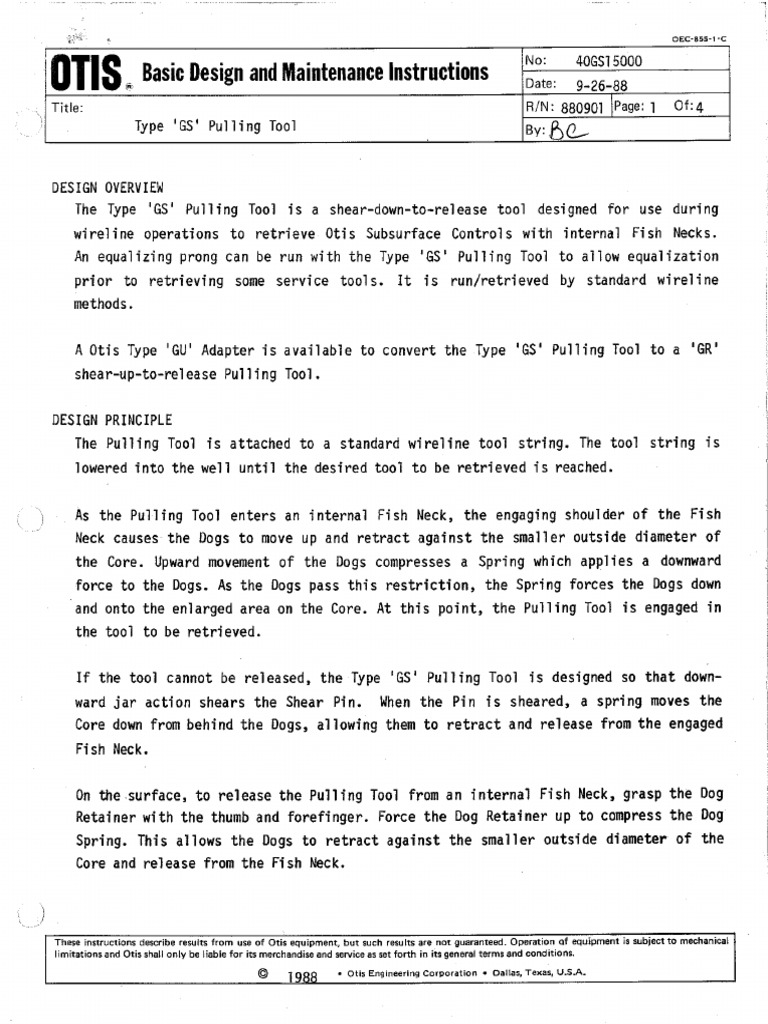 38 Otis GS Pulling Tools PDF