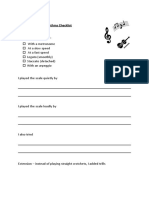 D Major Scale and Rhythms Checklist