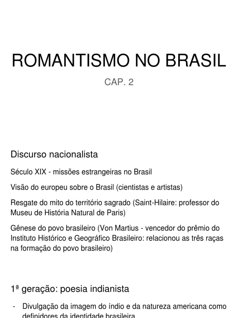 O papel dos escritores rom nticos na constru o da identidade nacional