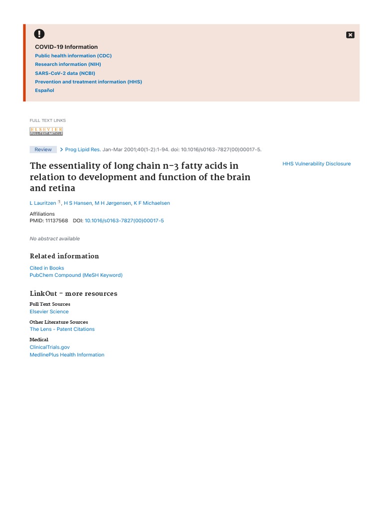 12 The Essentiality of Long Chain n3 Fatty Acids in Relation To