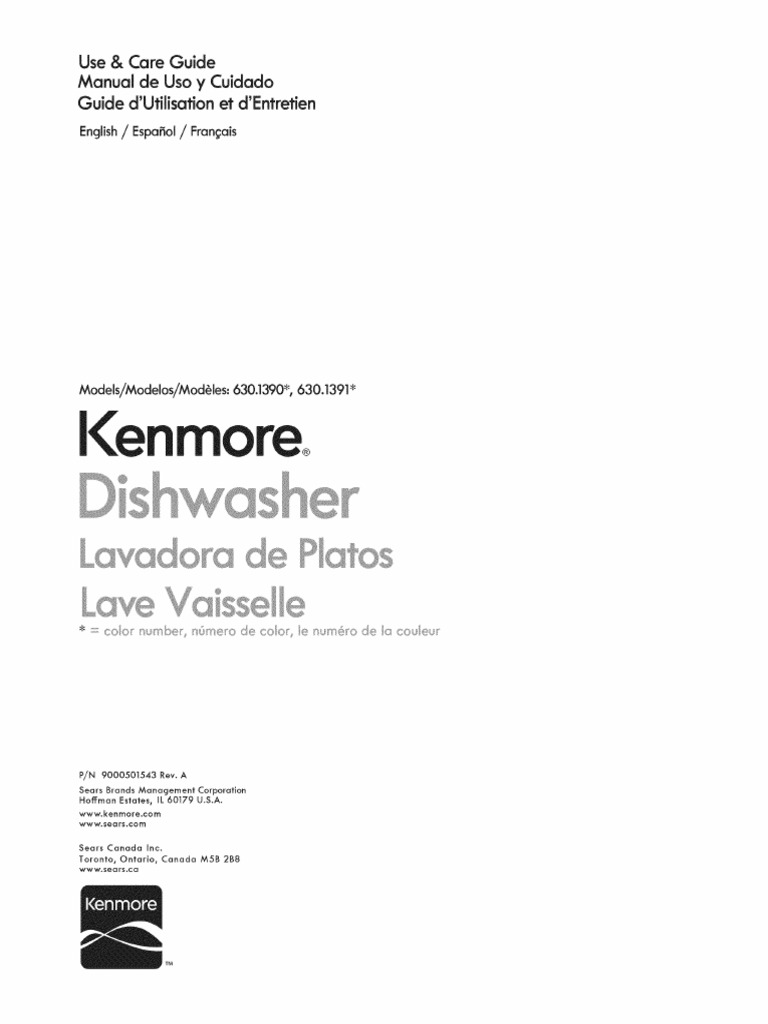 Kenmore Dishwasher Use and Care Guide Optimized PDF Dishwasher Kitchen Utensil