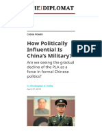 How Politically Influential Is China Military