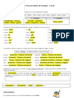 Correção Verbo - Ficha de Trabalho - Cópia