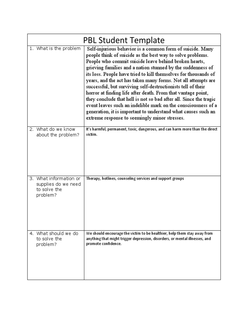PBL Student Template 7 PDF