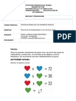 Actividades de Matematicas Seccion 3 Grado Donce