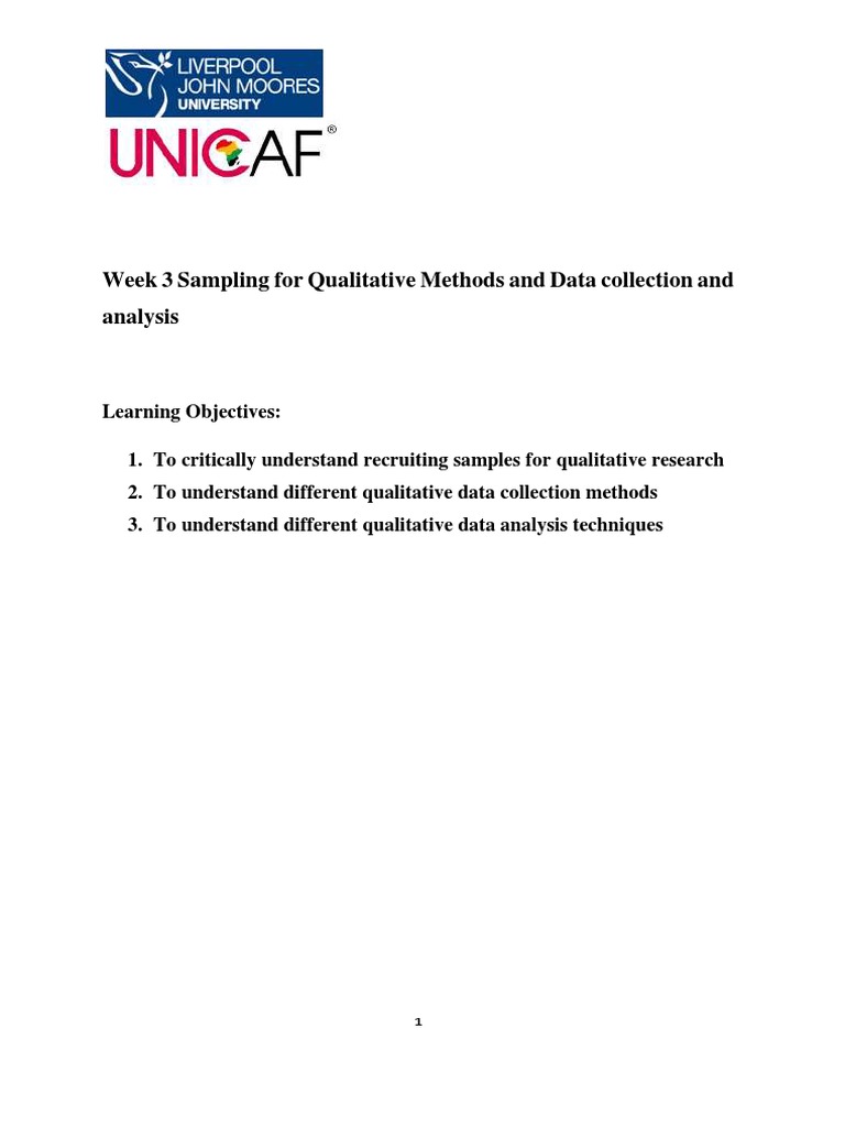 Qualitative Research Focus Group Example