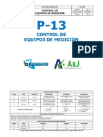 P-13 Control de Equipos de Medición v06