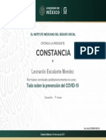 Constancia LEONARDO ESCALANTE Todo Sobre La Prevencion Covid 19