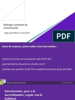 Apuntes Sobre Distinguir Contextos de Comunicación