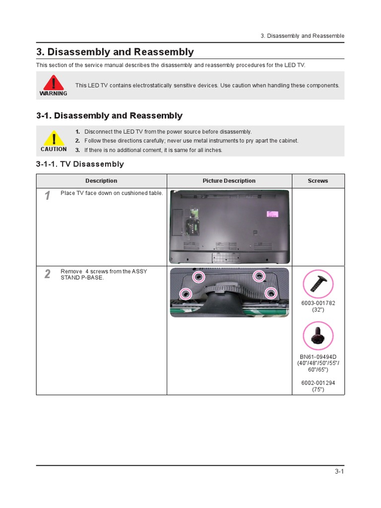 03 Disassembly and Reassemble | PDF | Electrical Components ...