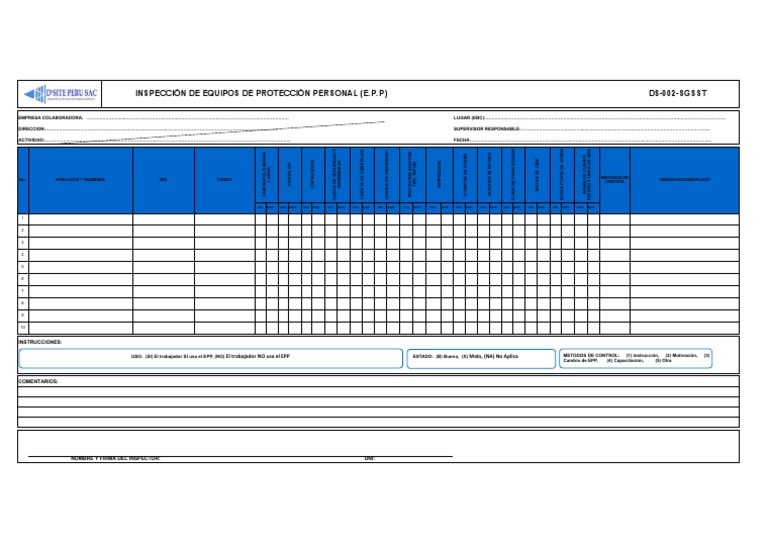Inspeccion de EPP | PDF