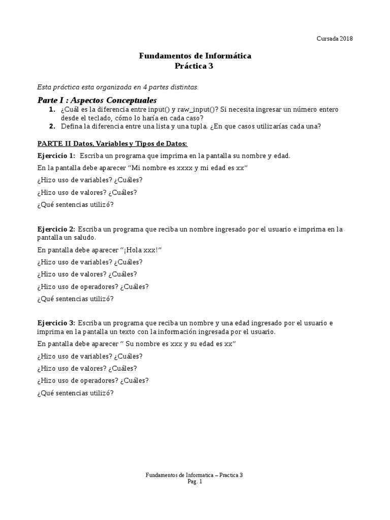 Practica 3 Pdf Programa De Computadora Programación