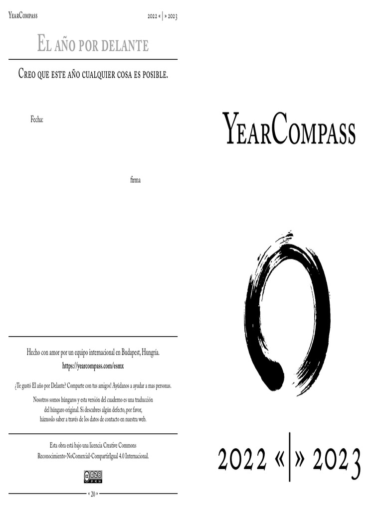 Year Compass 2023 Español A5 para imprimirA5 PDF