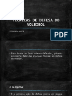 Técnicas de Defesa Do Voleibol