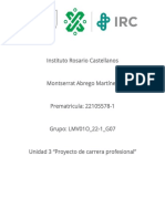 Unidad 3 Proyecto de Carrera Profesional