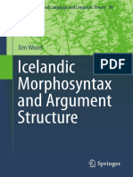 Icelandic Morphosyntax and Argument Structure: Jim Wood
