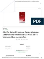 Algi As Relax Piroxicam Dexametasona Orfenadrina Vitamina B12 - Caja de 16 Comprimidos Recubiertos