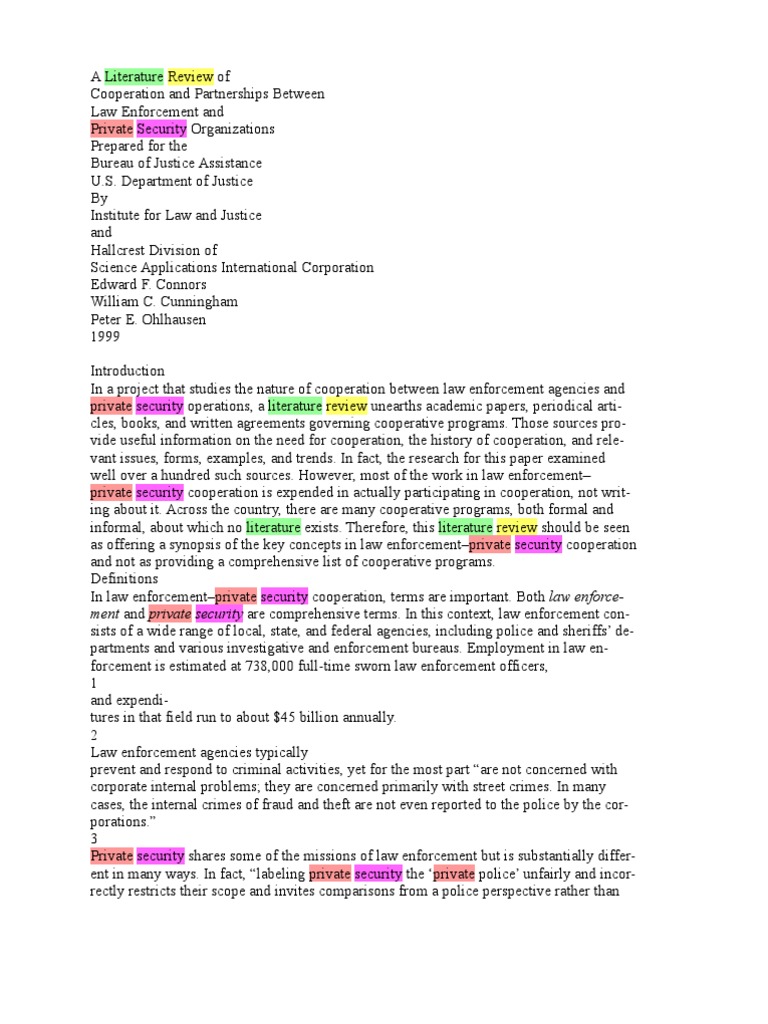 Private security industry statistics picture