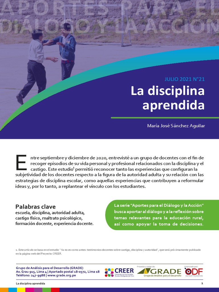 Disciplina y castigo en la educación | PDF | Método de enseñanza ...