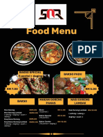 Black & Gold Creative Food Menu Potrait