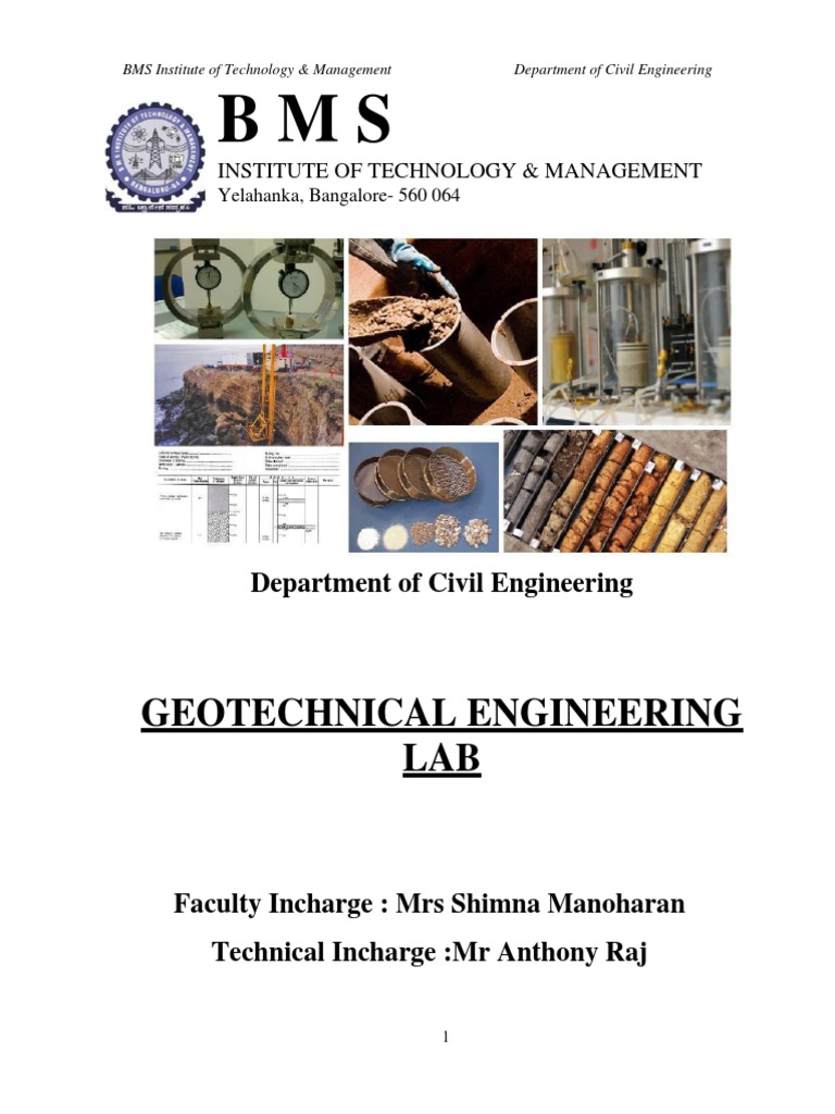 Geotechnical Engineering Laboratory Manual PDF