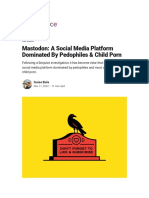 Mastodon - A Social Media Platform For Pedophiles