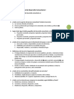 Examen parcial Desarrollo Comunitario I objetivos agentes ámbitos competencias