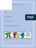 Aliyah Ali - Rational and Irrational Numbers Coursework Project