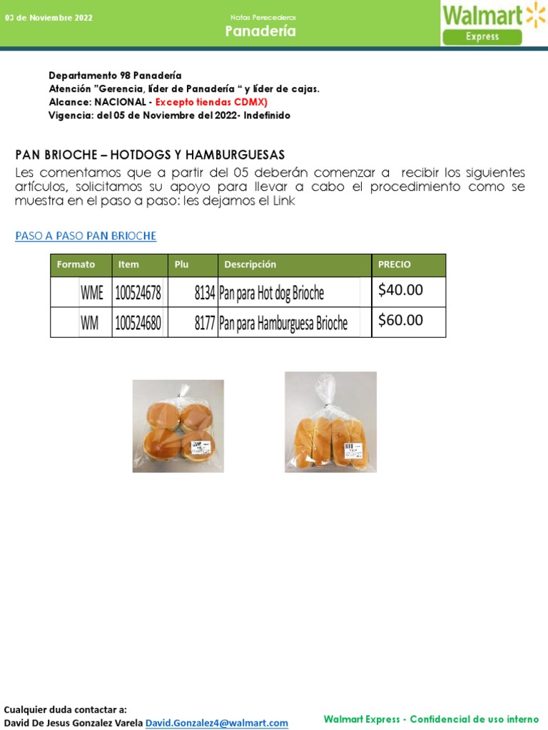 Nuevos productos de pan brioche para hot dogs y hamburguesas son