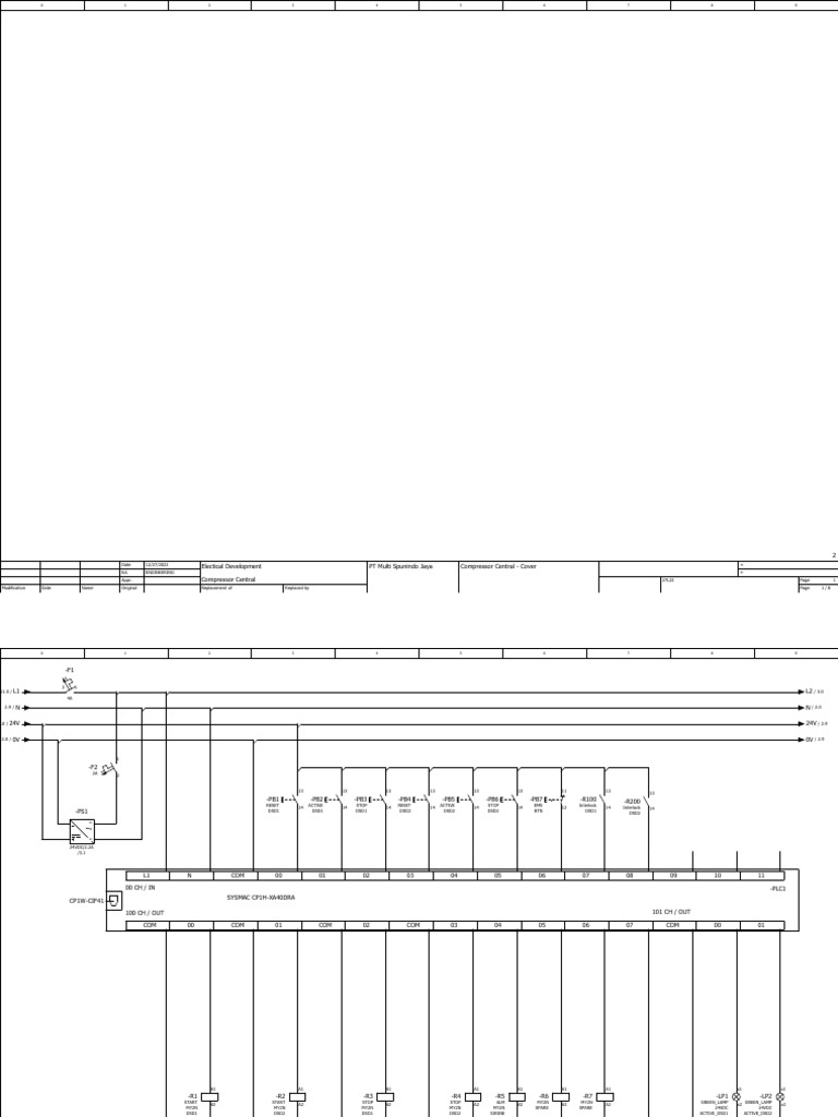 Wiring Compressor Central | PDF | Manufactured Goods | Mechanical