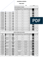 Time Sheet Form August 2022