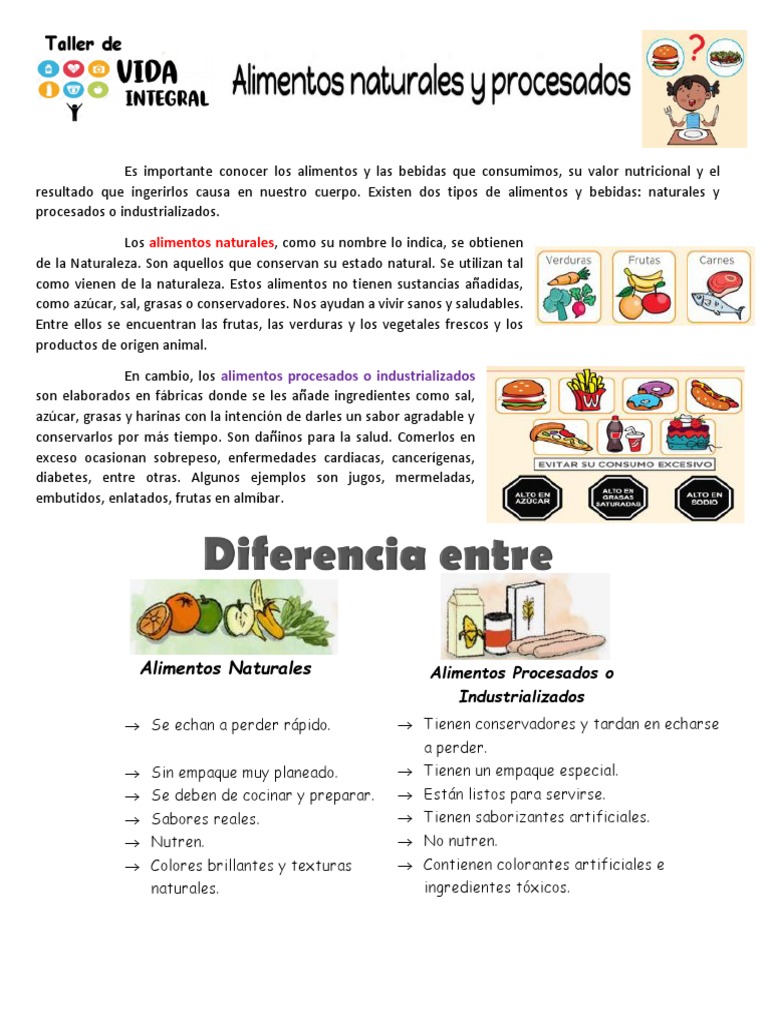 Alimentos Naturales y Procesados | PDF