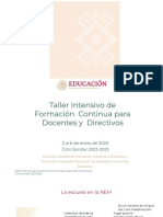 Taller Intensivo de Formación Continua Enero 2023 Reunión Nacional