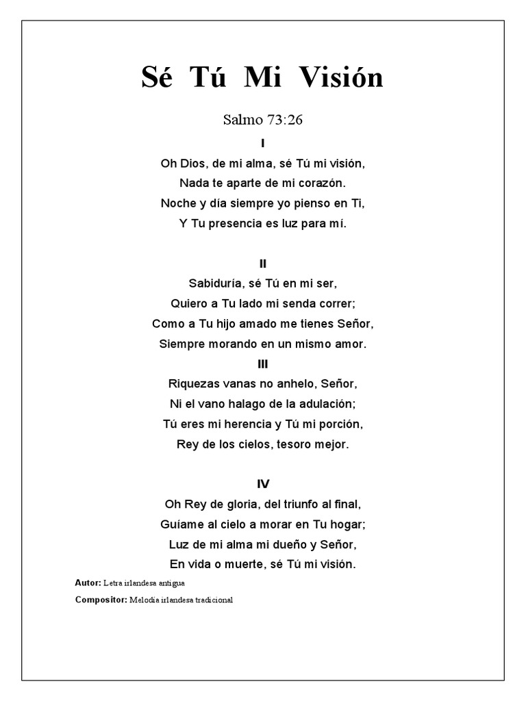 Sé Tú Mi Visión | PDF