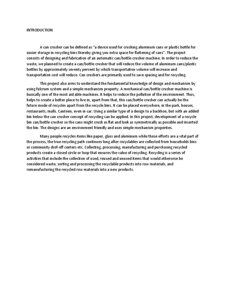 Can Crusher Thesis PDF