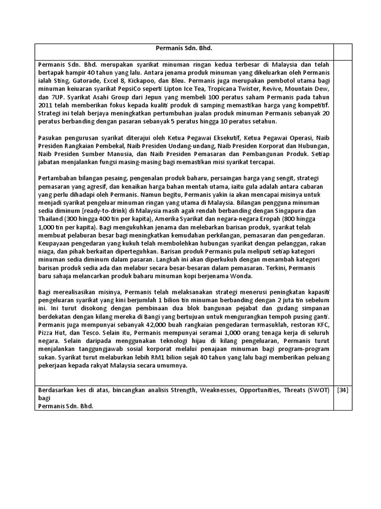 Permanis SDN BHD - Latih Tubi 1.10 | PDF