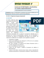 Sesión #5 Cuarto Grado Programas de Apoyo Empresarial