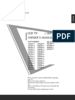 LCD TV Led LCD TV: Owner'S Manual