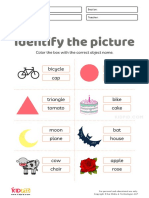 Identifying Objects Words Foundational Worksheet