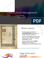 Session 1 - Cross Cultural Management - CULTURE