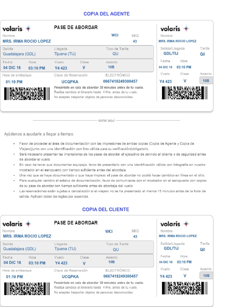 Volaris CheckIn Irma Rocio Reg PDF